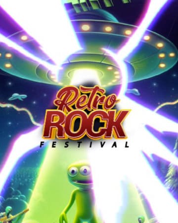 Promotional card for the festival with the event logo and an alien for the After Party.