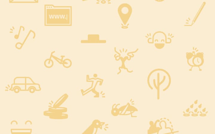 Background with the musical iconography of Cuarto de Tono.