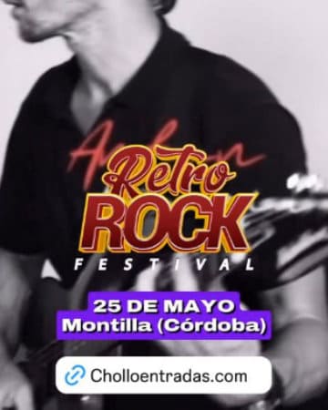 Tarjeta promocional del festival con logo del evento y un cantante.