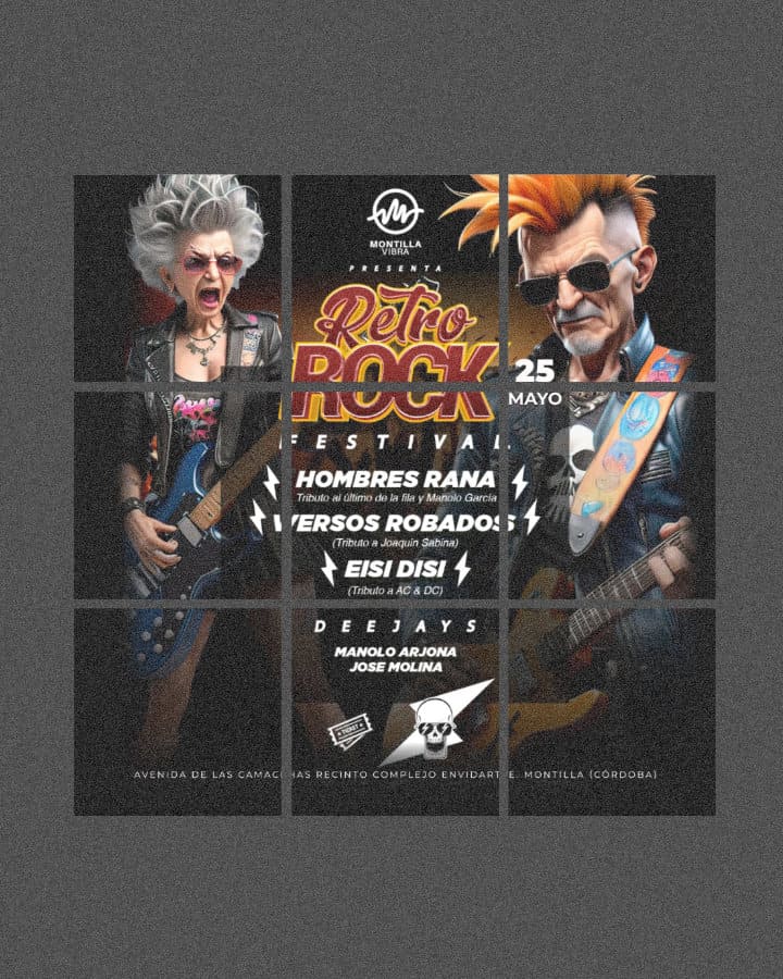 Retícula para redes sociales del festival con el cartel del evento en grande.
